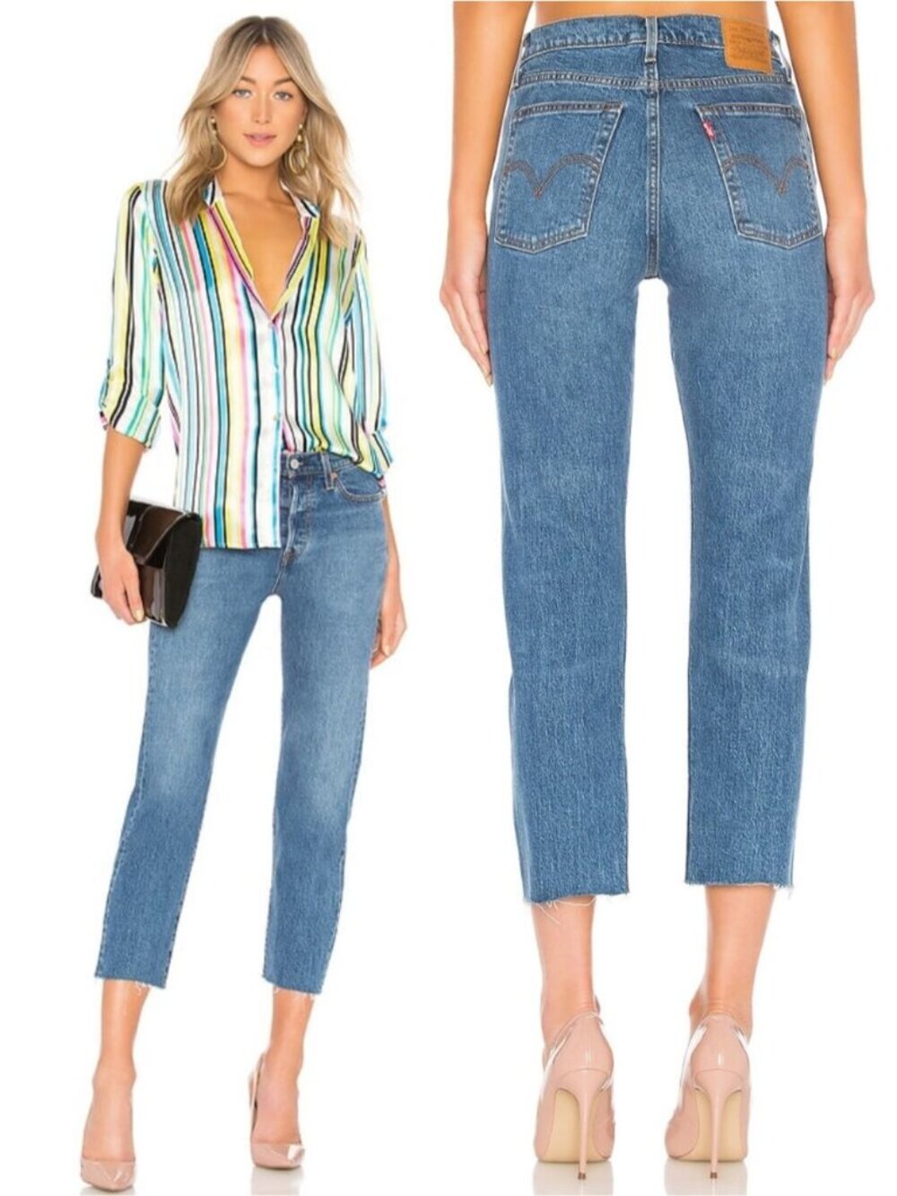 LEVI'S Premium Wedgie Straight Jean Size 25 Love Triangle